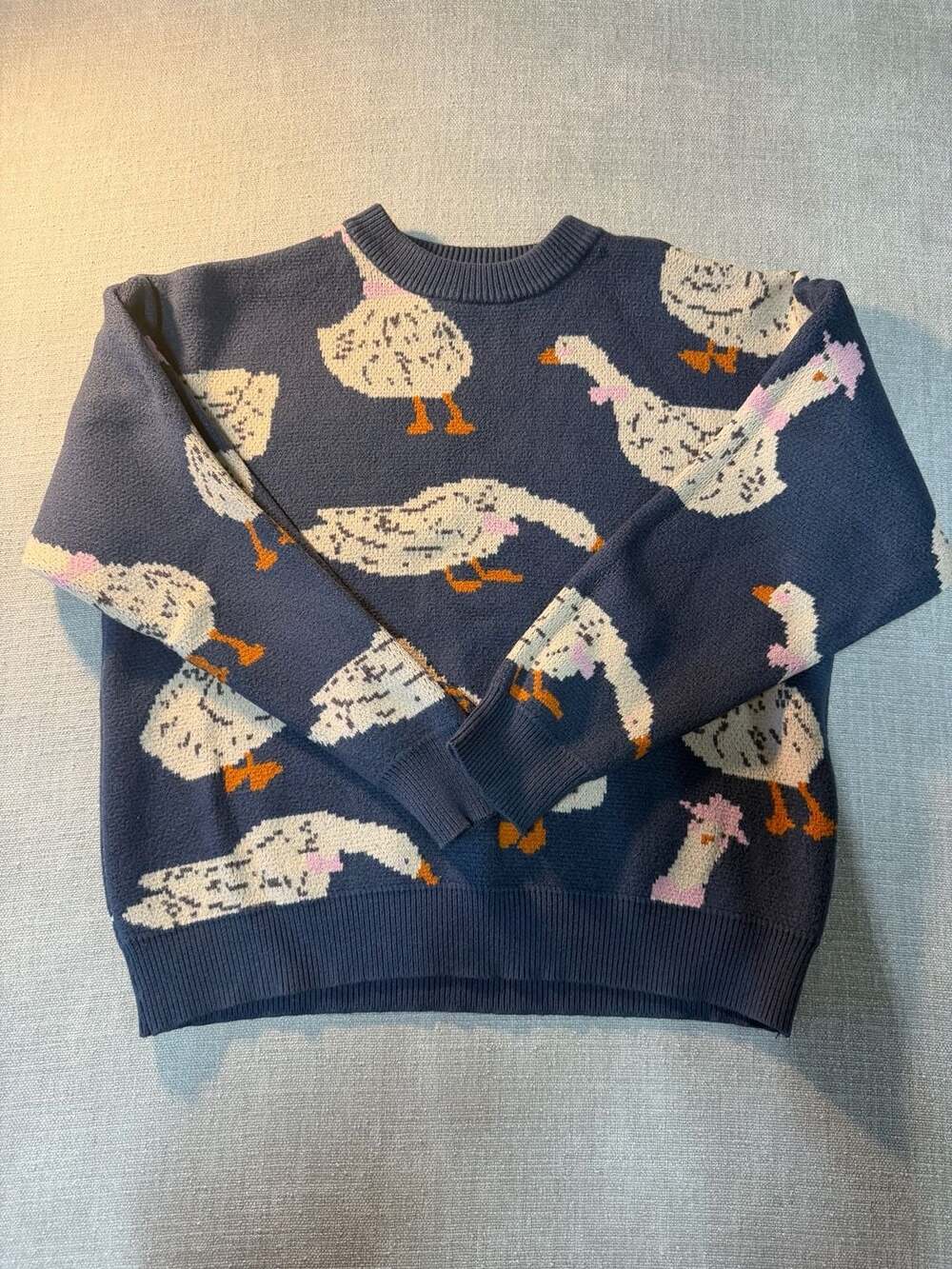 Aelfric Eden Men's Goose Pattern Crewneck Knit Sweater